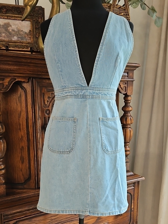 BDG Dresses & Skirts - BDG Urban Outfitters  Blue Denim Overall Cross  Strap Dress. Size 6 UK 10